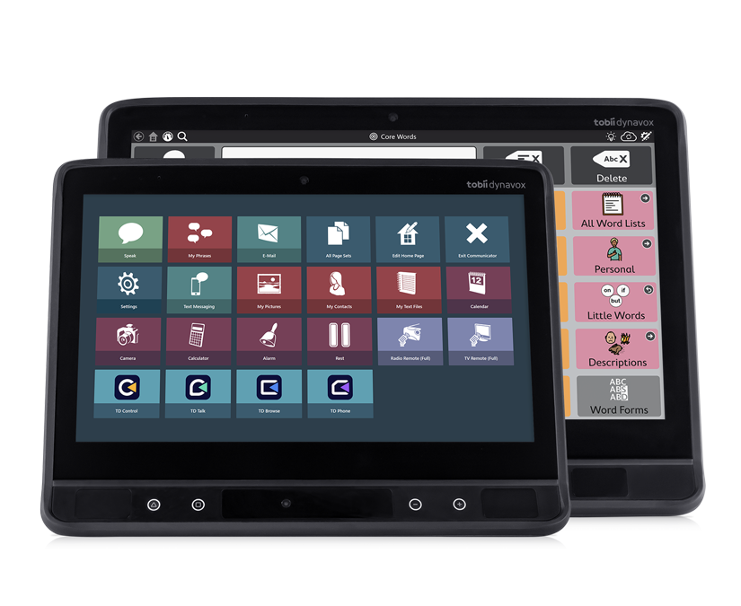Tobii Dynavox TD I-series TD I-13 et TD I-16 appareils de génération de la parole côte à côte