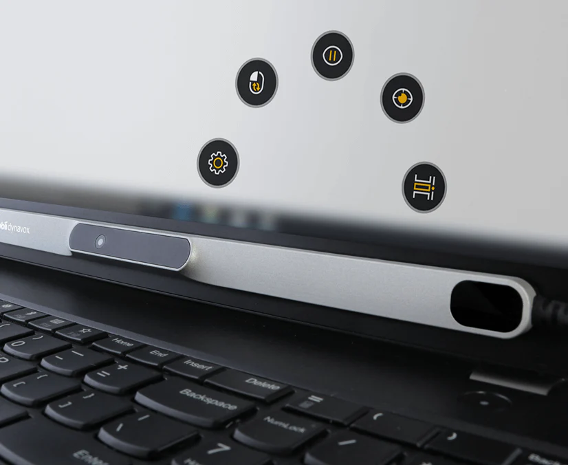 Tobii Dynavox PCEye eye tracker sur un ordinateur portable Computer Control