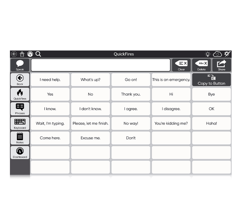 Jeu de pages de texte Tobii Dynavox TD Snap