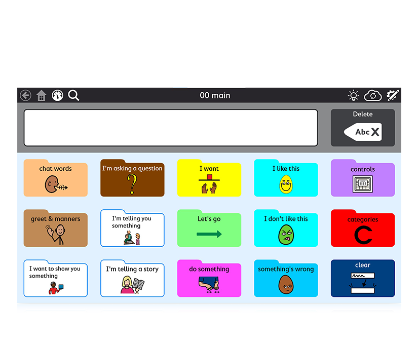 PODD Pageset in TD Snap software