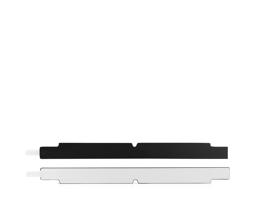 Front and back view of magnetic mount plate for PCEye Plus, Mini, and Explore