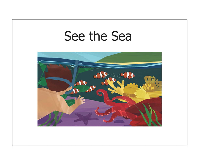 Tobii Dynavox Core First Learning core word book featuring see.