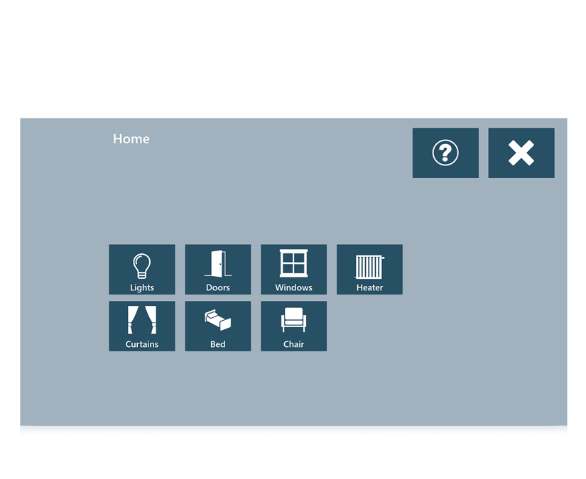 Tobii Dynavox Communicator 5 avec des contrôles environnementaux