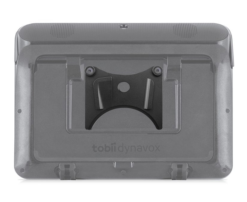 Tobii Dynavox I-110 Quick Release Adapter Plate monté sur l'appareil vue de dos
