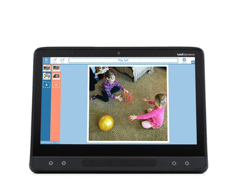 Scène d'instantané Tobii Dynavox sur un appareil de la série I 