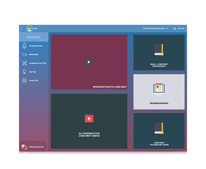 Tobii Dynavox Pathways for Core First ressources de formation
