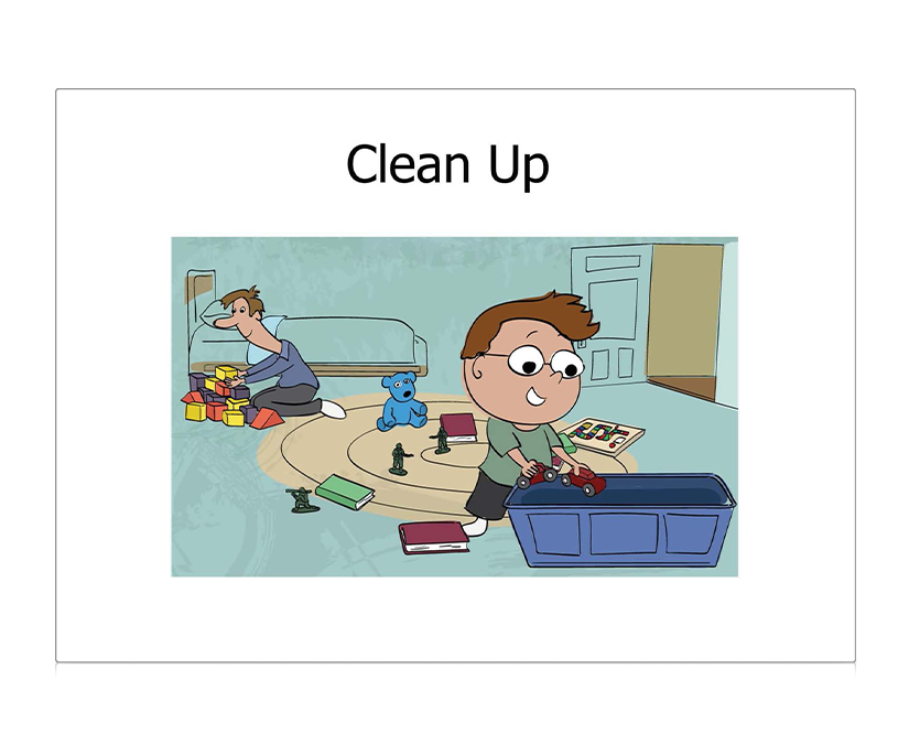 Tobii Dynavox Core First Learning livre de mots de base sur le mot mettre