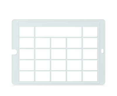 Speech Case Keyguard for TD Snap 4x4 Vocabulary Grid 5x5 Total Grid with Message Window and Toolbar