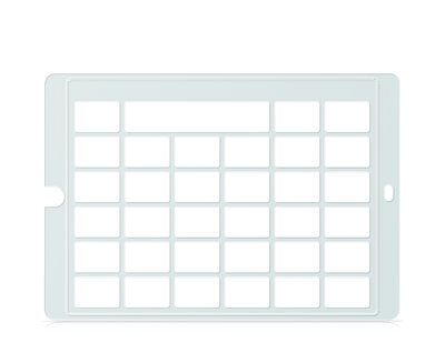 Speech Case Keyguard for TD Snap 4x4 Vocabulary Grid 5x5 Total Grid with Message Window and Toolbar