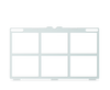 Tobii Dynavox I-16 Keyguard for TD Snap 2x3 Vocabulary Grid with Menu