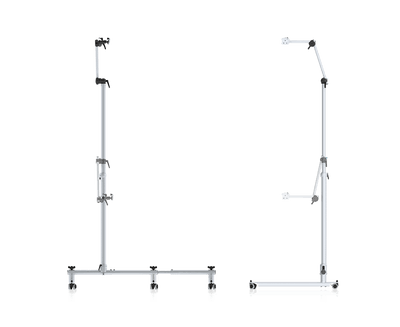 Tobii Dynavox ConnectIT Vario Floorstand featuring rolling flexible base and adjustable height