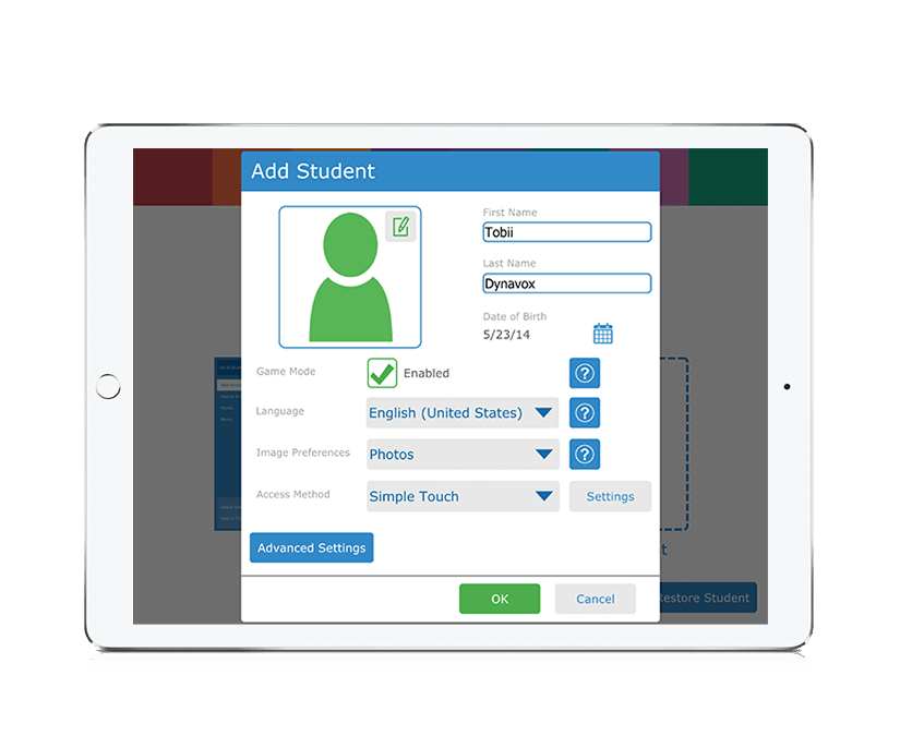 Tobii Dynavox Accessible Literacy Learning featured on an iPad